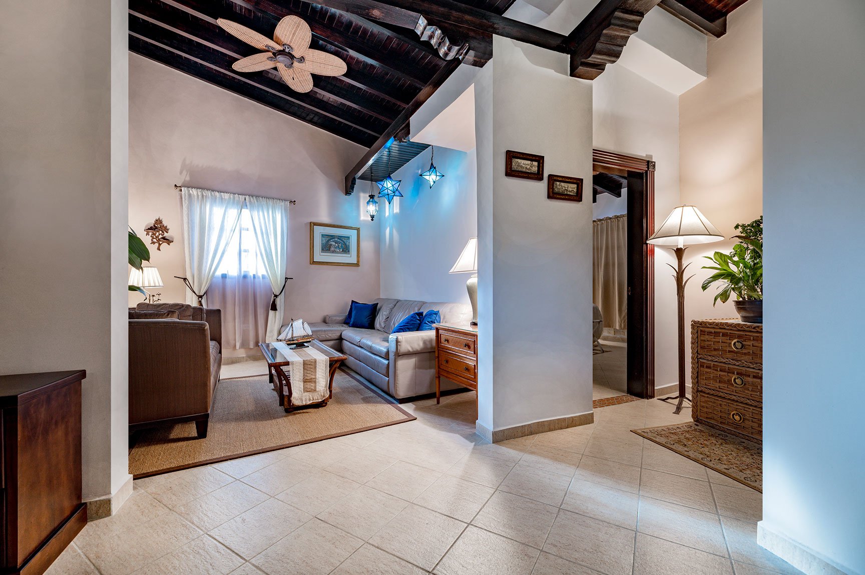 The Living Area in the Villa at Vientos del Caribe